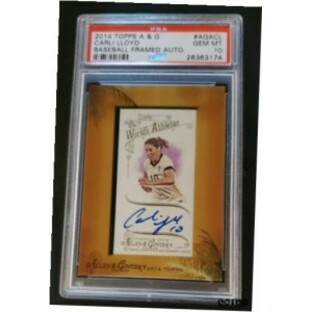 【品質保証書付】 トレーディングカード 2014 Topps -Allen and Ginter - Carli Lloyd Baseball Framed Autograph PSA 10 GEMの画像