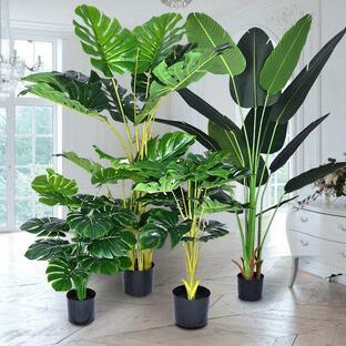 人工植物ツリー,緑の植物,家,レストラン,オフィス,大きな偽の盆栽,模造木,バナナ,DIYの画像