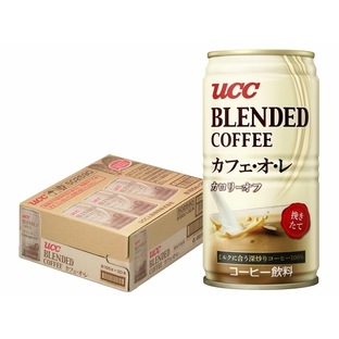 【送料無料】 UCC ブレンドコーヒー カフェオレ カロリーオフ 缶 185ml1ケース/30本 【ご注文は3ケースまで1個口配送可能】の画像