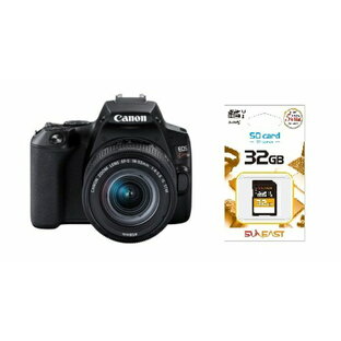 SDHCカード32GB付き【送料無料】Canon・キヤノン デジタル一眼レフカメラ EOS KISS X10 ブラック EF-S18-55 IS STM レンズキット 【スーパーロジ】【あす楽対応】の画像