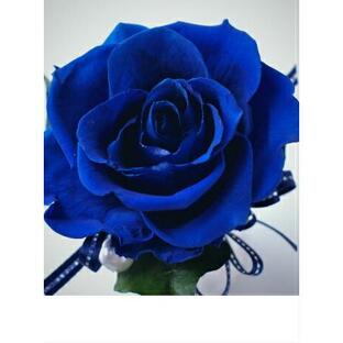告白 誕生日 青いバラ プリザーブドフラワー ブルーローズ 大きな薔薇一輪挿し 誕生日の画像