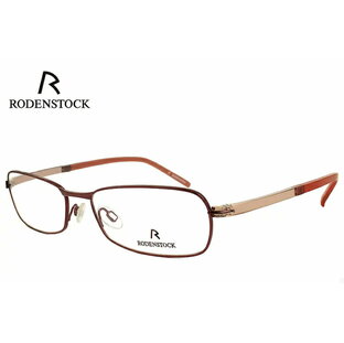 ローデンストック 眼鏡 (メガネ) RODENSTOCK r4717 C メタル コンビネーション スクエア型 フレーム メンズ 男性用 [ 度付き・伊達メガネ・クリアサングラス・老眼鏡として 対応可能な UVカット レンズ 付き ] ローデン ストック レッド 赤縁の画像