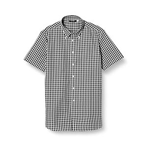 [モンブラン] 男女兼用 ギンガムチェック ボタンダウンシャツ CG2504 ブラックチェック 日本 3L (日本サイズ3L相当)の画像