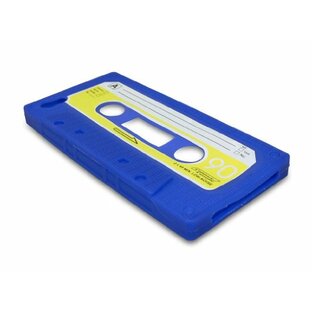 [サンドバーグ ] 保護カバー iPhone 5 iPhone 5S カセットテープ柄 ブルー レトロ デザイン 403-44の画像