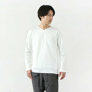 RE MADE IN TOKYO JAPAN（アールイー） 東京メイド Vネック ロングスリーブ ドレスTシャツ / 長袖 メンズ カットソー フォーマル 日本製 5721A-CT TOKYO MADE DRESS T-SHIRT (L/S V-NECK)の画像