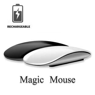 ワイヤレスマウス Bluetooth 5.0 充電式 サイレント デュアルタッチ ラップトップ iPad Mac用の超薄型マジックマウスの画像