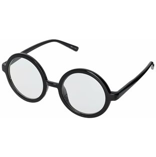 [アンコロック] 眼鏡 メンズ 伊達メガネ レディース ラウンド 丸メガネ 黒縁 クリア メタルフレーム ブラック onesizeの画像