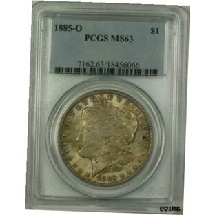 アンティークコイン コイン 金貨 銀貨 Morgan Silver Dollar Coin PCGS MS-63 Toned Choice BU TW 1885-Oの画像