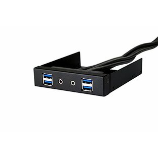 SilverStone 3.5インチベイ用 USB3.0×4&オーディオポートキット ブラック SST-FP32B-Eの画像