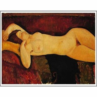複製画 送料無料 絵画 油彩画 油絵 模写アメデオ・モディリアーニ「横たわる大きな裸婦」F30(91.0×72.7cm)プレゼント 贈り物 名画 オーダーメイド 額付き 直筆の画像