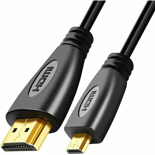 マイクロHDMIケーブル hdmi マイクロhdmi 変換 4K 60Hz 3D HDR ARC 高速18Gbps Micro hdmi-hdmiケーブル テレビ デジカメ アクションカメラ GoPro Hero 7 6 5 Raspberry Pi 4 Sony A6000 A6300 カメラ Nikon B500 Yoga 3 Pro等に対応 1.5M 送料無料の画像