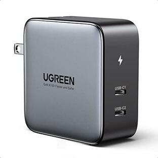 UGREEN Nexode PD充電器 100W 2ポート 窒化ガリウムGaN採用 USB C MacBook Pro MacBook Airの画像