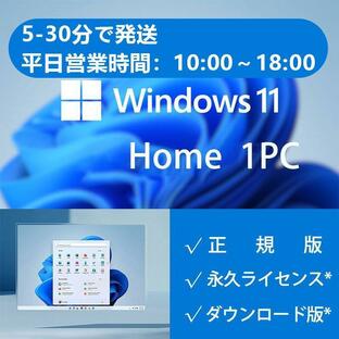 Microsoft windows11 home win11 home 1PC プロダクトキー ライセンス認証 日本語 正規版 ウィンドウズ ダウンロード版 永続ライセンス 認証完了までサポートの画像