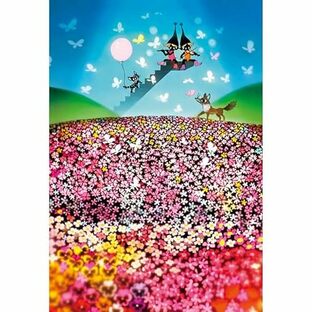 300ピース ジグソーパズル 藤城清治 花とこびと (26ｘ38cm)の画像