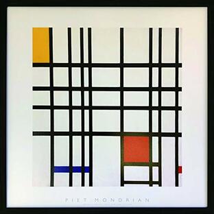 美工社 アートフレーム/モダン・コンテンポラリー イエロー 50cm角 Piet Mondrian 50x50cm IPM-61649の画像