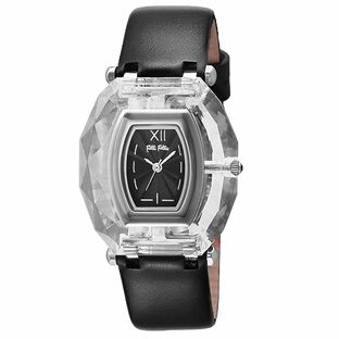 [フォリフォリ] 腕時計 シルバー 文字盤 ステンレススチール ミネラルガラス クォーツ Quartz 日常生活防水 39MM Watch WF6L083SPK-BK レディース ブラック [並行輸入品]の画像