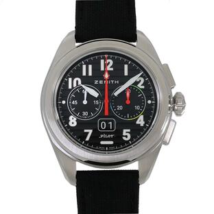 ゼニス パイロット ビッグデイト フライバック 03.4000.3652/21.I001 ブラック メンズ 新品 送料無料 腕時計の画像