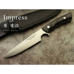 【特価品】 原 幸治 作 インプレス 特注品 国産リネンマイカルタ バンブーデザイン 440C ブッシュクラフトナイフ,Koji Hara custom knifeの画像