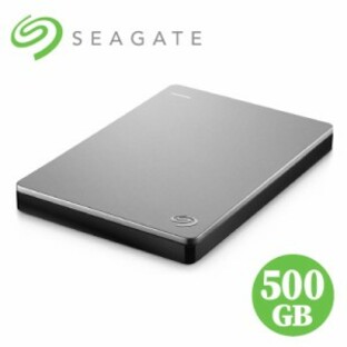 HDD 500GB ハードディスク mac対応 外付け 2.5インチ Seagate Slim Portable Drive STCF500302 シルバー 25hd500-46hhの画像