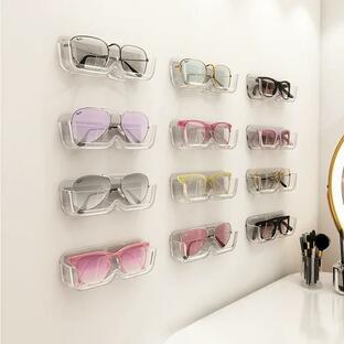 壁掛け式眼鏡収納ボックス,メガネ用ディスプレイキャビネット,パンチなし,収納ラック,ポータブルシェードオーガナイザー,ハイエンドの画像