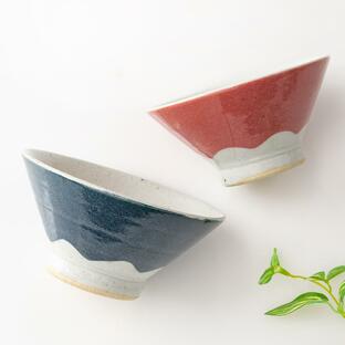 夫婦茶碗 富士山 結婚祝い 茶碗 ペア 陶器 （ 飯碗 日本製 ペアセット 食器セット お茶碗 セット 夫婦 ライスボウル 富士山型 ）の画像