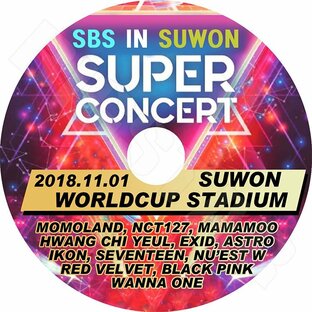 K-POP DVD／2018 SBS IN SUWON SUPER CONCERT(2018.11.01)／WANNA ONE SEVENTEEN BLACK PINK RED VELVET IKON 他の画像