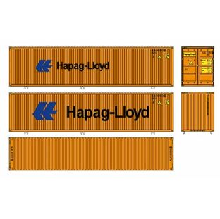 モデルアイコン HOゲージ 1/80 海上コンテナシリーズ 40ft ハイキューブ Hapag-Lloyd 2個入り 778B 鉄道模型 用品の画像