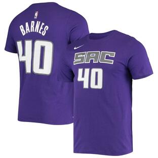 ナイキ メンズ Tシャツ Harrison Barnes "Sacramento Kings" Nike Name & Number Performance T-Shirt - Purpleの画像