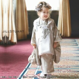 JILLSTUART ジルスチュアート レンタル 3歳の七五三 女の子 被布コート 着物 フルセット 貸衣装 三歳 くすみカラー ウィローグリーン 柳の画像