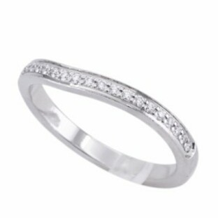 カルティエ Cartier バレリーナ ウェディング リング バレリーナカーブ ハーフエタニティ BALLERINE WEDDING BAND リング 指輪 ダイヤリの画像
