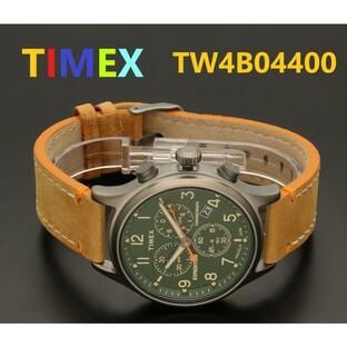 【箱つぶれアウトレット】TIMEX タイメックス Expedition Scout TW4B04400 厚手レザーバンド グリーン 100m防水 インディグロナイトライトの画像