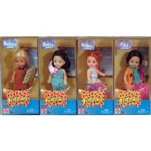 The Flintstones Set of 4 Kelly Dolls ドール 人形 フィギュアの画像