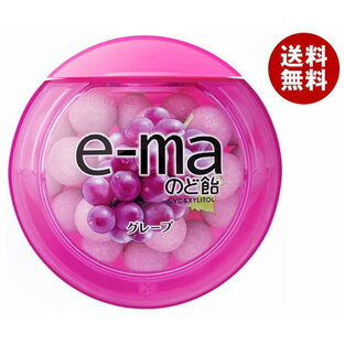 UHA味覚糖 UHAピピン e-maのど飴 容器 (グレープ) 33g×6個入｜ 送料無料 お菓子 飴 のど飴 ぶどう 葡萄 ブドウ イーマの画像