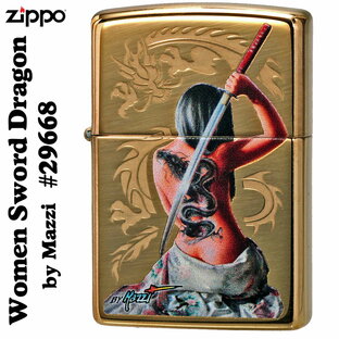 zippo Women Sword Dragon by Mazzzi 刀 刃 やいば ハイポリッシュブラスの画像
