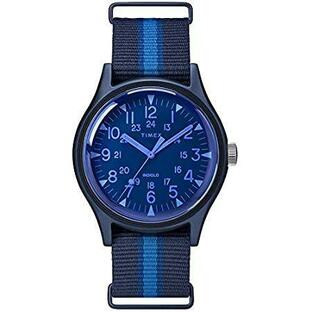 Timex MK1 メンズ腕時計 アルミカリフォルニアブルーダイヤル キャンバスストラップ TW2T25100の画像