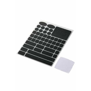 エレコム V custom マウスグリップ グリップテープ ゲーミングマウス ゲーミングキーボード プレカット 汎用 アンチスリップ 滑り止め 極薄シート 0.6mm ブラック GWVG600PCBKの画像