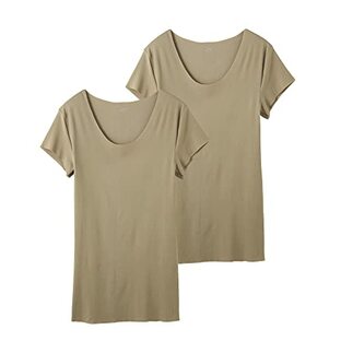 [グンゼ] インナーシャツ2枚組 Tシャツ専用 in.T(インティー) YV2613P メンズ クリアベ－ジユ Lの画像