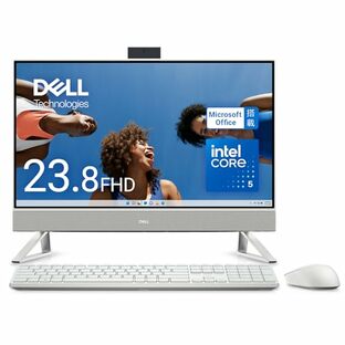 【Amazon.co.jp限定】 Dell デスクトップパソコン 一体型 Inspiron 24 5430 23.8インチ Intel Core 5 120U メモリ8GB SSD512GB Office 2021搭載 Windows 11 翌営業日対応オンサイト出張修理サービス1年 パールホワイト AI557A-EHHBWの画像