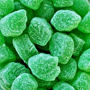 Smarty Stop グリーン ゼリー スペアミント リーフ スライス キャンディ (5 ポンド) Smarty Stop Green Jelly Spearmint Leaves Slices Candy (5 LB)の画像