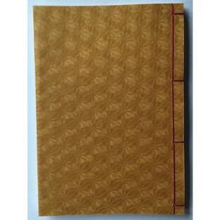 和綴じノート 三椏繊維の漉き模様 小紋麻 茶色の画像