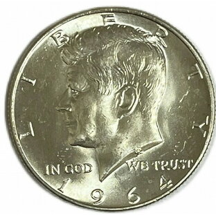 アメリカ銀貨 ケネディ 50セント 1964年 ハーフダラー 未使用 アンティークコイン 外国 硬貨 コインの画像