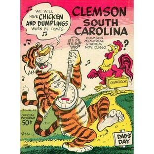 NCAA - 1960 Clemson vs. South Carolina 36 x 48 Canvas Historic Football Printの画像