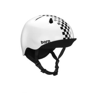 【日本正規品】bern バーン ヘルメット Nino LTD - Checker Black ニーノ キッズ 子供用 自転車 スノーボード スケボー スケートボード BMX バイザーの画像