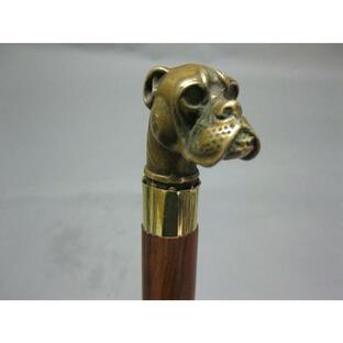 Pretty Star Bulldog Head Handle Brass Vintage Designer Victorian 並行輸入品の画像