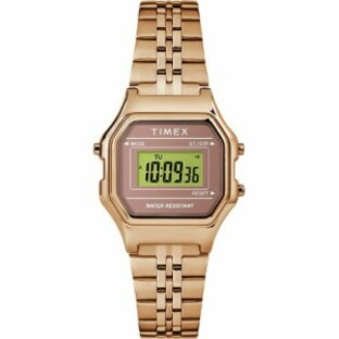 タイメックス Timex Mens Classic Digital Mini Quartz Watch with Stainless Steel Strap Rose Gold 14 Model TW2T48300の画像