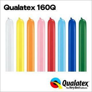 Qualatex Balloon 160Q スタンダードカラー 単色 約100入 マジックバルーン ペンシルバルーン クオラテックス バルーン 風船 飾り デコレーションの画像