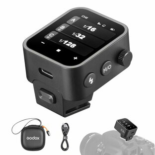 Godox X3-C ワイヤレスフラッシュトリガー OLEDタッチスクリーン 充電式電池 USB-C充電 クイックフィットホットシュー Godox 2.4G X ワイヤレスシステム内蔵 1/8000s HSS TTL TCM 機能 技適マーク付きの画像