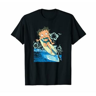 Betty Boop フラワー サーフィン ウェーブ Tシャツの画像