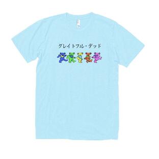 グレイトフルデッド 音楽Tシャツ ロックTシャツ バンドTシャツ ライトブルーの画像