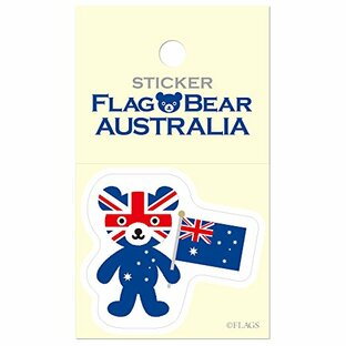 ムーングラフィックス ステッカー 国旗 クマ オーストラリア S FBS18の画像
